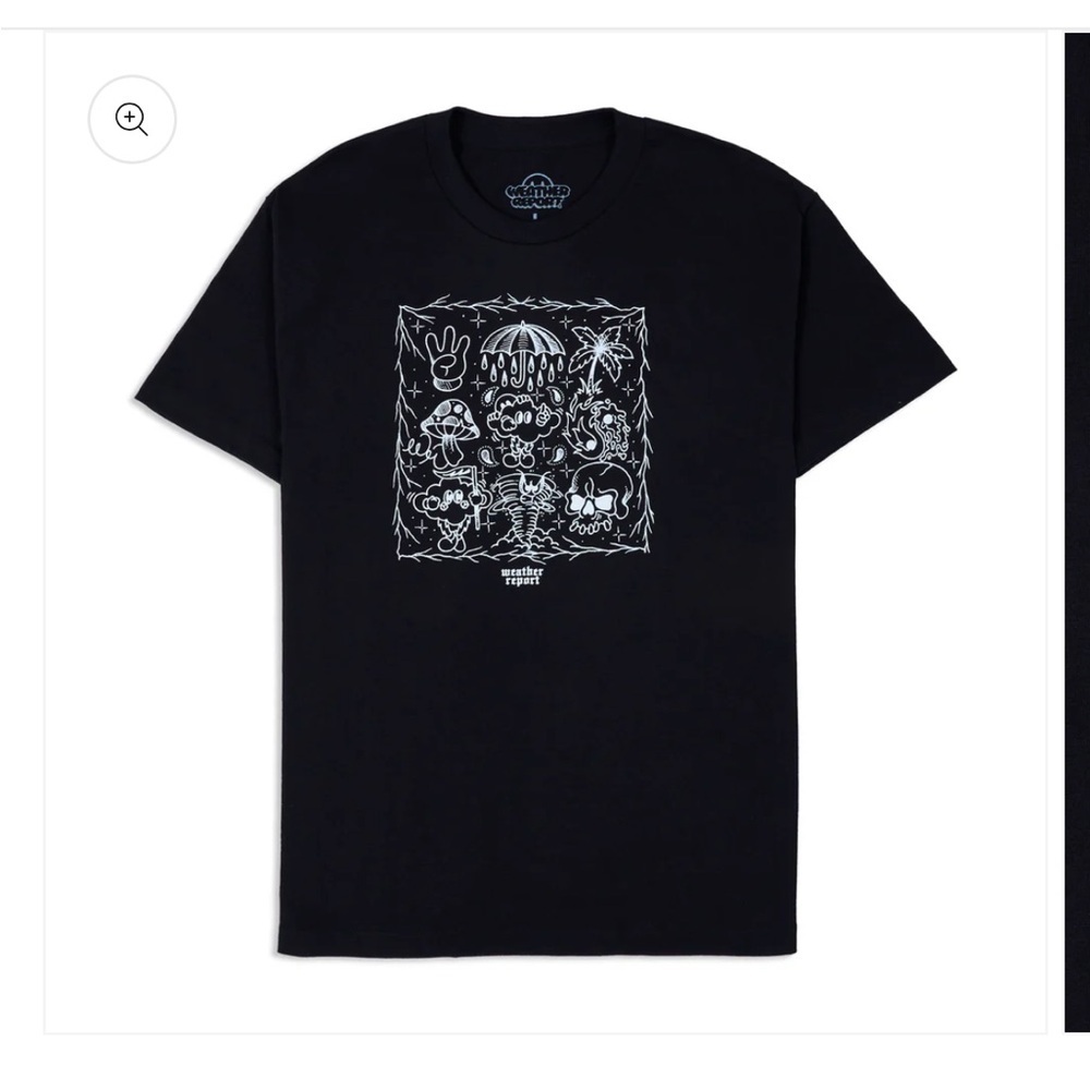 NWOT Weather Report Lightening Flash Black Graphic T-Shirt